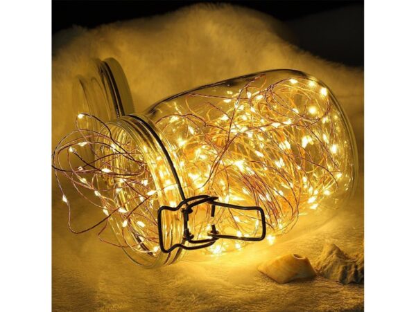 LAMPKI DRUCIKI 50 LED - biały ciepły