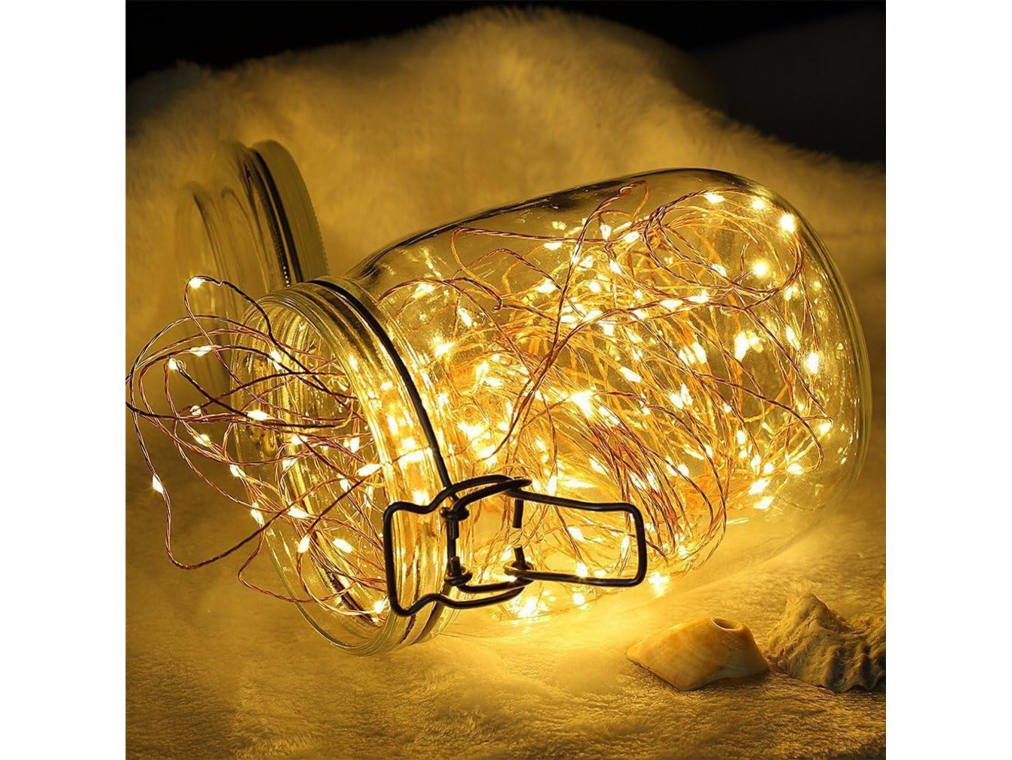 LAMPKI DRUCIKI 50 LED - biały ciepły