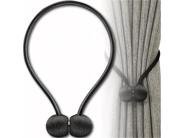 LAMRA SPINKA DO ZASŁON FIRAN 1 SZT! - czarny