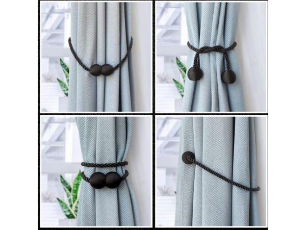 LAMRA SPINKA DO ZASŁON FIRAN 1 SZT! - czarny