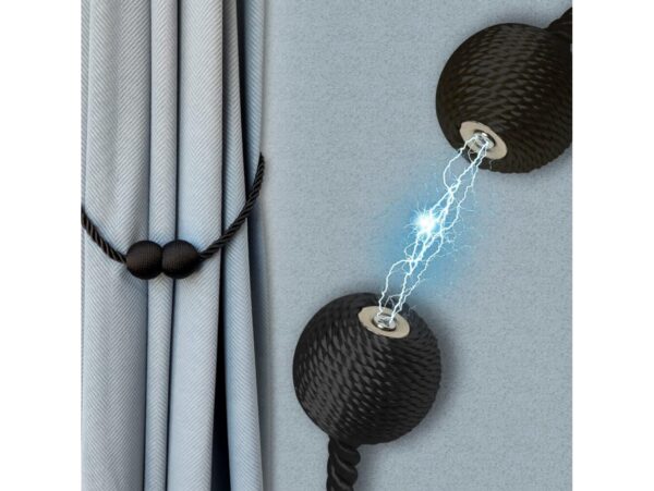 LAMRA SPINKA DO ZASŁON FIRAN 1 SZT! - czarny