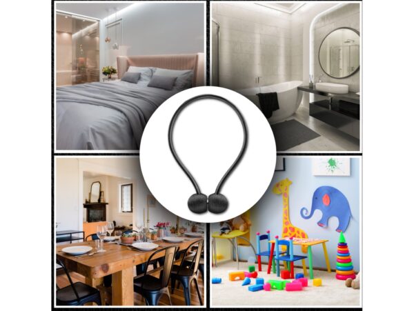 LAMRA SPINKA DO ZASŁON FIRAN 1 SZT! - czarny