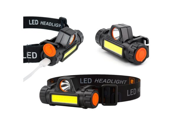 LATARKA CZOŁOWA Z MAGNESEM CZOŁÓWKA 4w1 LAMPKA COB