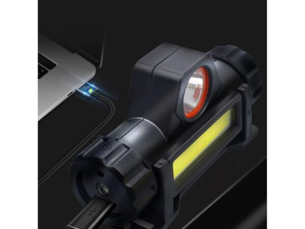 LATARKA CZOŁOWA Z MAGNESEM CZOŁÓWKA 4w1 LAMPKA COB