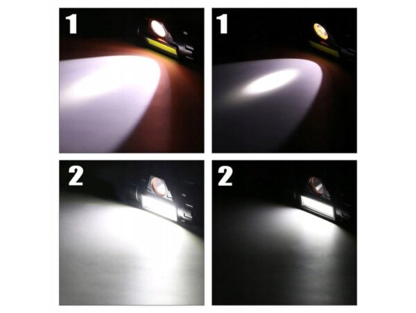 LATARKA CZOŁOWA Z MAGNESEM CZOŁÓWKA 4w1 LAMPKA COB