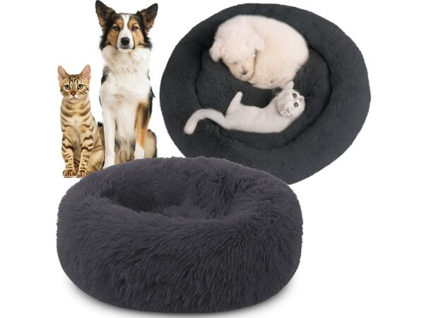 LEGOWISKO DLA PSA KOTA WŁOCHATE 50CM - ciemny szary