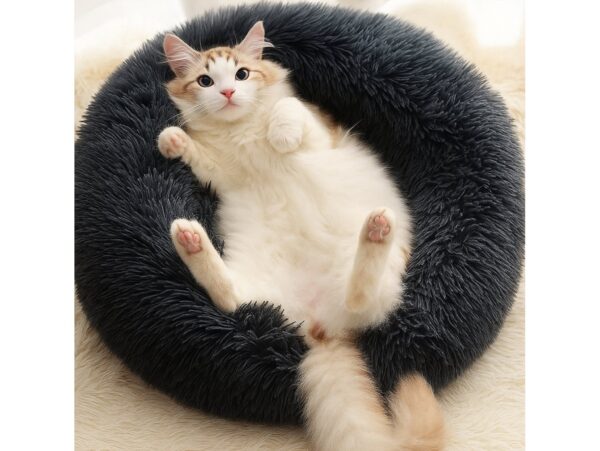 LEGOWISKO DLA PSA KOTA WŁOCHATE 50CM - ciemny szary