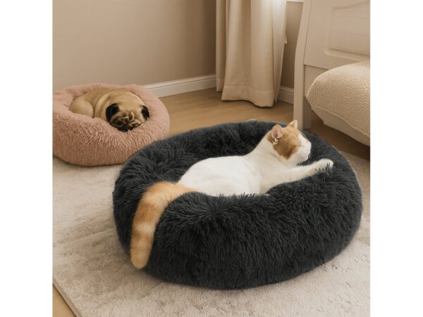 LEGOWISKO DLA PSA KOTA WŁOCHATE 50CM - ciemny szary