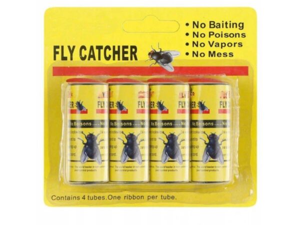 LEP NA OWADY MUCHY PUŁAPKA LEPOWA TAŚMA 4 ROLKI