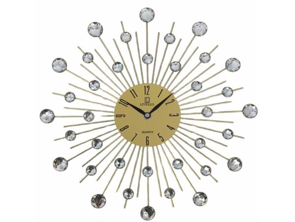 LIVELLO METALOWY ŚCIENNY 33x33x4,5CM - złoty