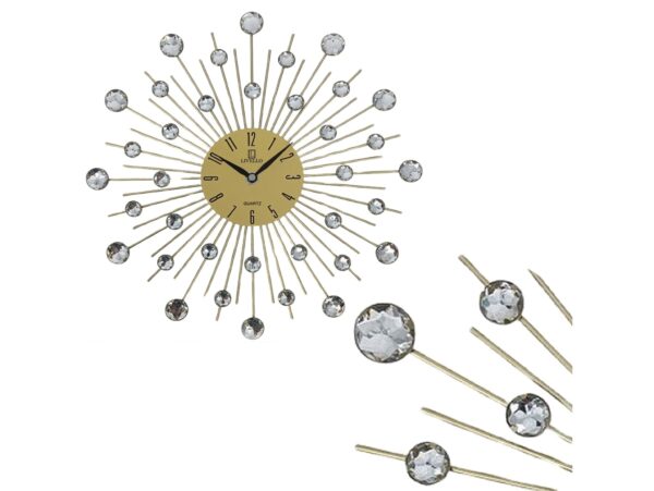 LIVELLO METALOWY ŚCIENNY 33x33x4,5CM - złoty