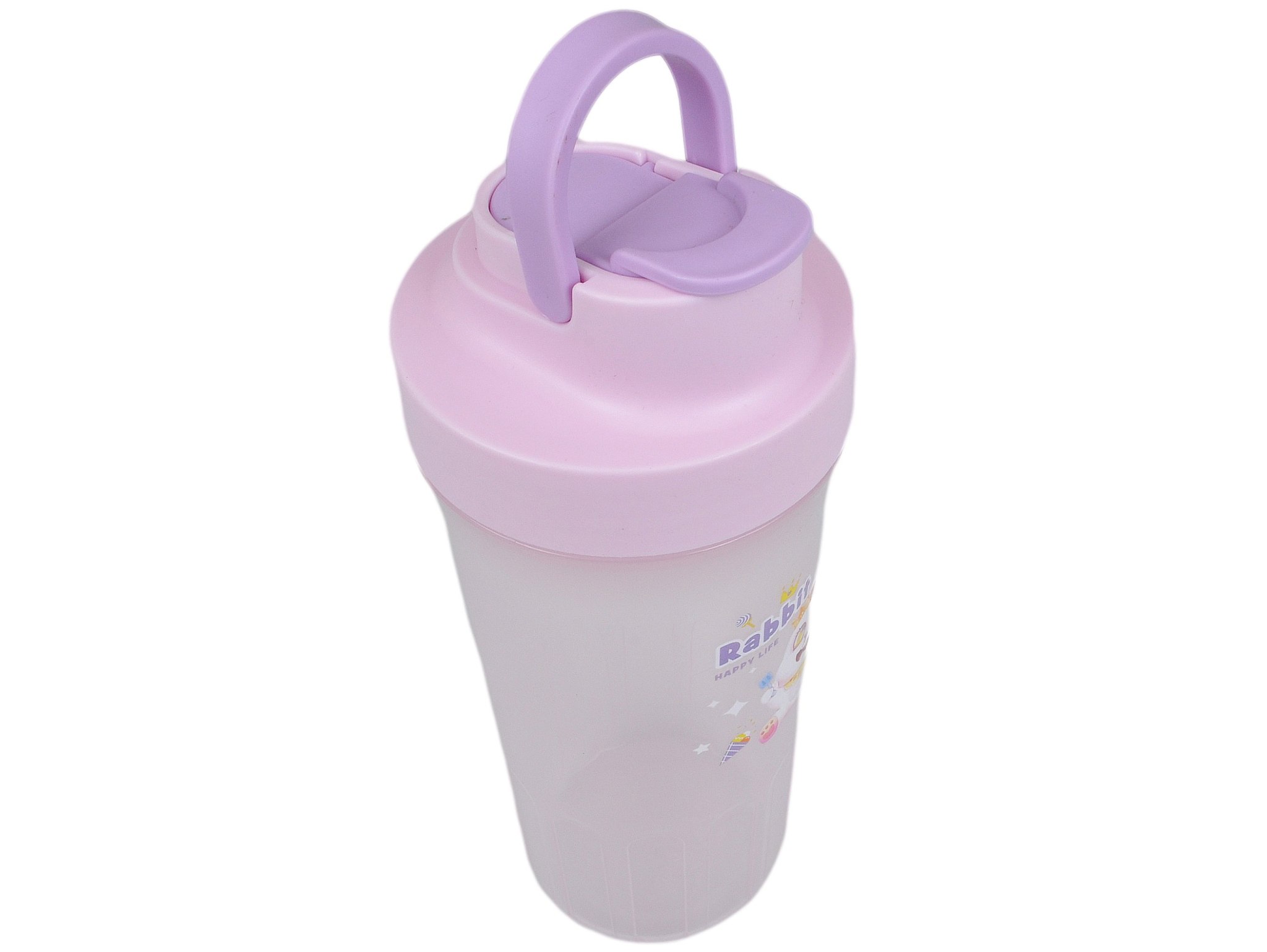 LUNCHBOX ŚNIADANIÓWKA POJEMNIK NA ŚNIADANIE OBIAD SZTUĆCE Z BIDONEM ZESTAW - fioletowy królik