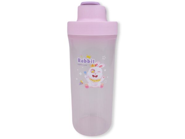 LUNCHBOX ŚNIADANIÓWKA POJEMNIK NA ŚNIADANIE OBIAD SZTUĆCE Z BIDONEM ZESTAW - fioletowy królik