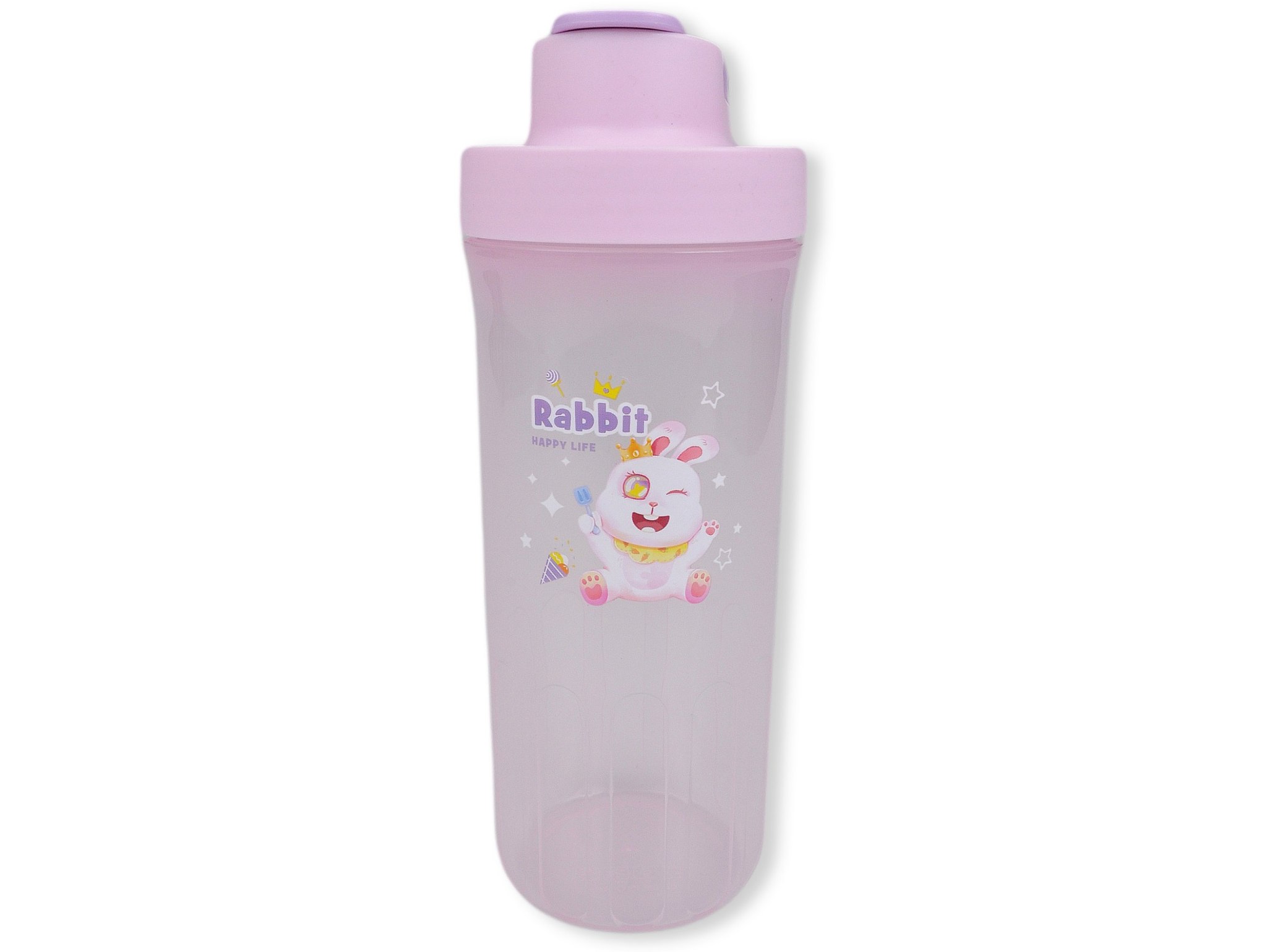 LUNCHBOX ŚNIADANIÓWKA POJEMNIK NA ŚNIADANIE OBIAD SZTUĆCE Z BIDONEM ZESTAW - fioletowy królik