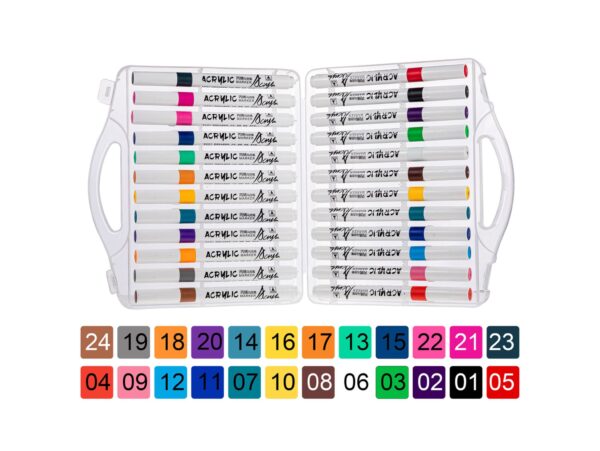 MARKERY PISAKI MAZAKI AKRYLOWE 24SZT