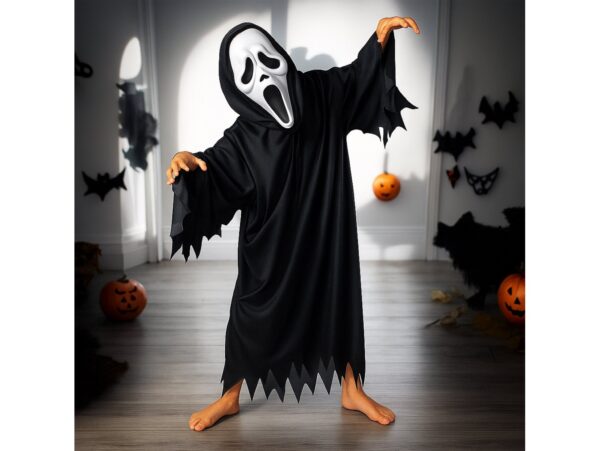 MASKA KRZYK Z KAPTUREM KOSTIUM IMPREZA HALLOWEEN