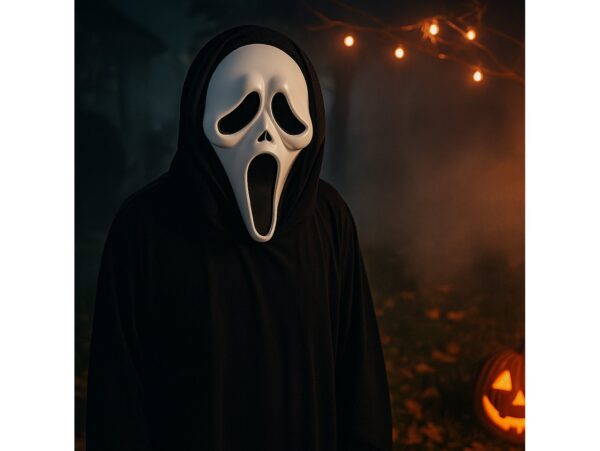 MASKA KRZYK Z KAPTUREM KOSTIUM IMPREZA HALLOWEEN