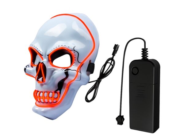 MASKA ŚWIECĄCA LED HALLOWEEN - czerwony