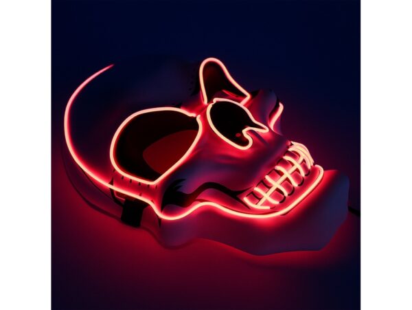 MASKA ŚWIECĄCA LED HALLOWEEN - czerwony