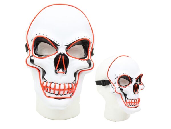 MASKA ŚWIECĄCA LED HALLOWEEN - czerwony