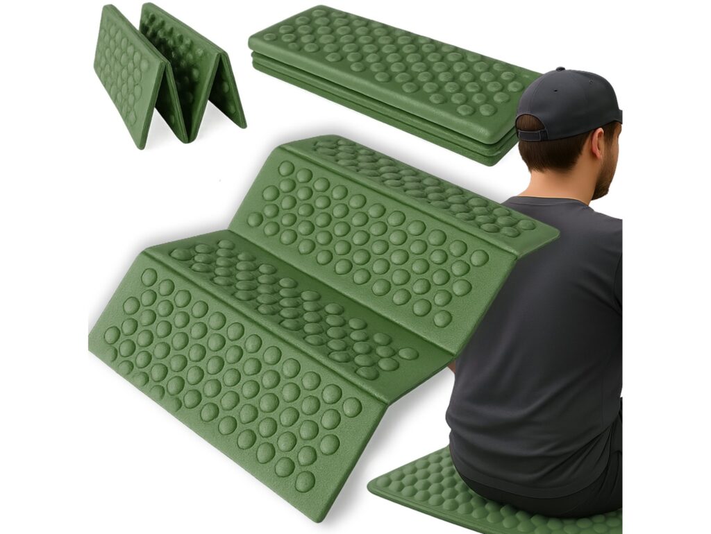 MATA DO SIEDZENIA SKŁADANA - ciemny zielony