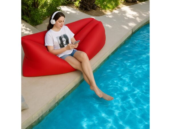 MATERAC SOFA NADMUCHIWANA LAZY BAG AIR SOF - czerwony