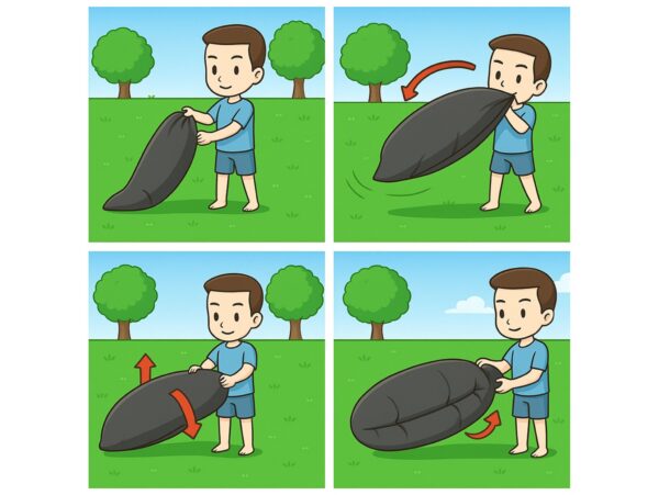 MATERAC SOFA NADMUCHIWANA LAZY BAG AIR SOF - zielony