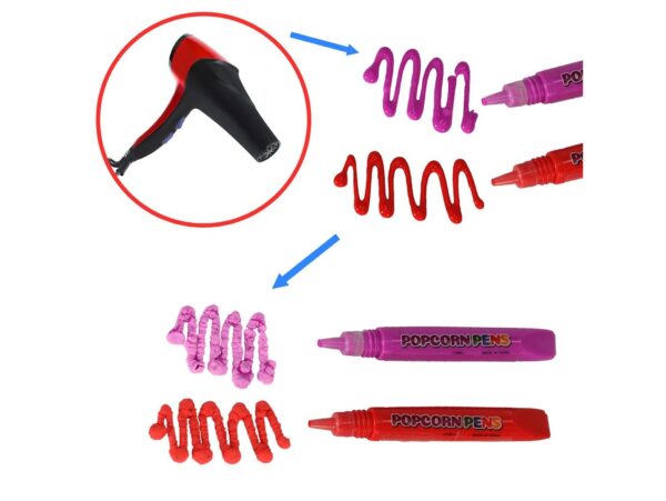 MAZAKI FLAMASTRY EFEKT 3D PĘCZNIEJĄCE POPCORN 6SZT