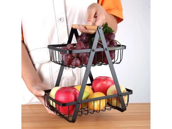METALOWY KOSZ NA OWOCE DWUPOZIOMOWY