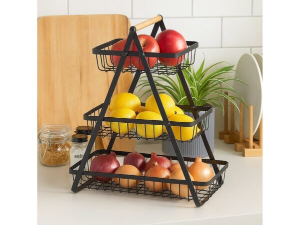 METALOWY KOSZ NA OWOCE TRZYPOZIOMOWY