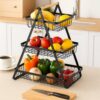 METALOWY KOSZ NA OWOCE TRZYPOZIOMOWY