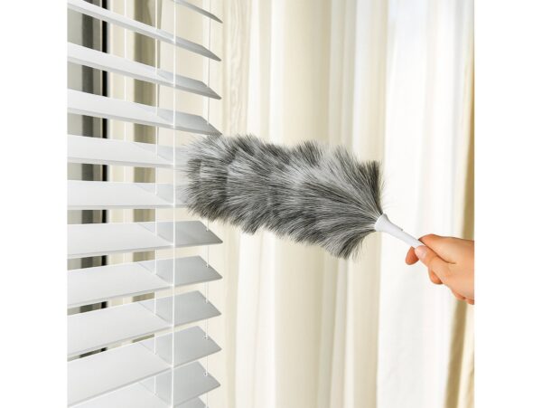 MIOTEŁKA SZCZOTKA DO KURZU KURZAWKA 55CM - czarno-biały