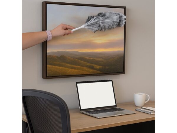 MIOTEŁKA SZCZOTKA DO KURZU KURZAWKA 55CM - czarno-biały