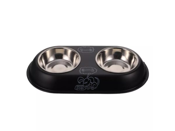 MISKA METALOWA PODWÓJNA DLA PSA KOTA