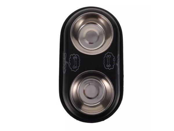 MISKA METALOWA PODWÓJNA DLA PSA KOTA