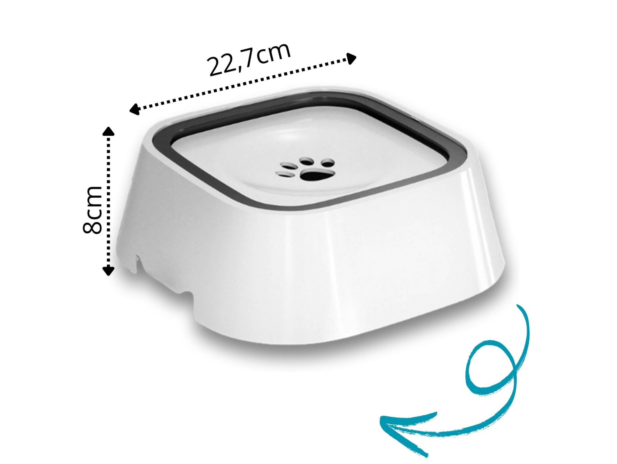MISKA NIECHLAPIĄCA PODAJNIK WODY DLA PSA KOTA 22,8x8cm