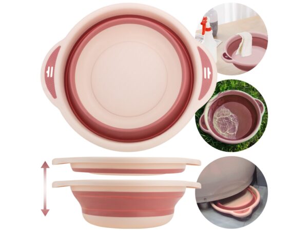 MISKA SILIKONOWA SKŁADANA 3L - różowy