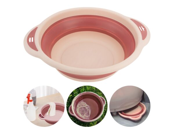 MISKA SILIKONOWA SKŁADANA 3L - różowy