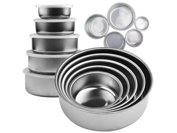 MISKI GASTRONOMICZNE STALOWE ZESTAW 5SZT