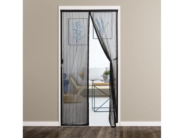 MOSKITIERA SIATKA NA DRZWI Z MAGNESEM - czarny