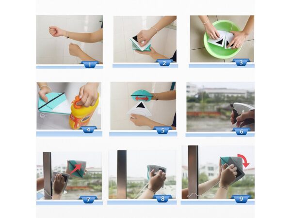 MYJKA DO MYCIA OKIEN DWUSTRONNA MAGNETYCZNA - niebieski