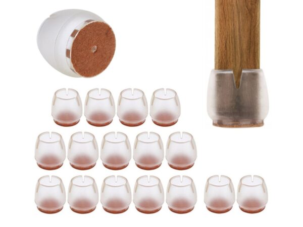 NAKŁADKI NA NOGI MEBLE 16SZT - 12-16mm