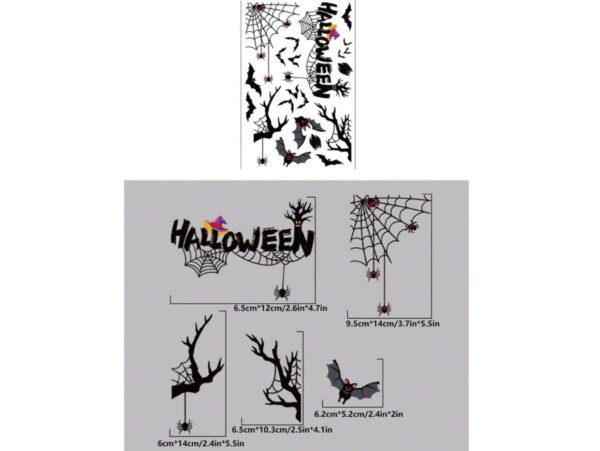 NAKLEJKI NA OKNO HALLOWEEN NIETOPERZE
