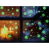 NAKLEJKI NA OKNO ŚWIĄTECZNE ŚNIEŻYNKI FLUORESCENCYJNE