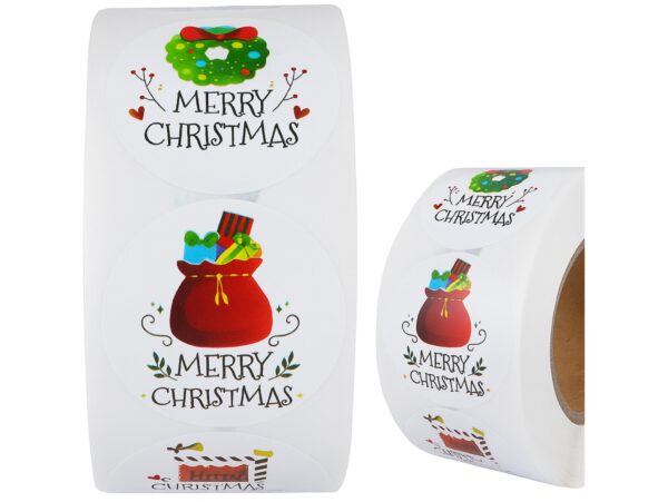 NAKLEJKI ŚWIĄTECZNE ROLKA 500SZT - wzór 3