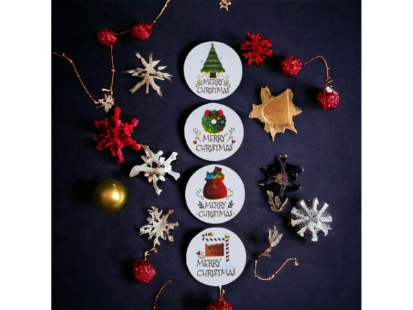 NAKLEJKI ŚWIĄTECZNE ROLKA 500SZT - wzór 3