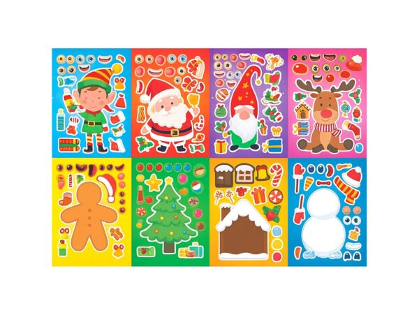 NAKLEJKI ŚWIĄTECZNE WYKLEJANKI 8SZT