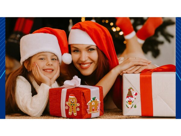 NAKLEJKI ŚWIĄTECZNE WYKLEJANKI 8SZT