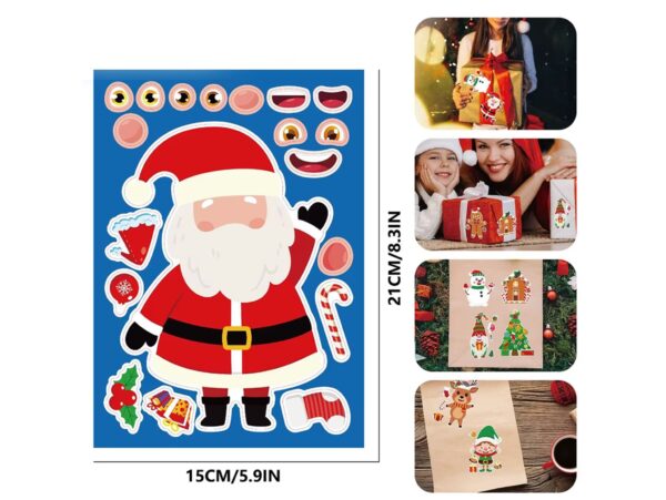 NAKLEJKI ŚWIĄTECZNE WYKLEJANKI 8SZT