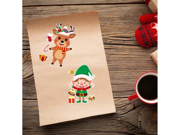 NAKLEJKI ŚWIĄTECZNE WYKLEJANKI 8SZT